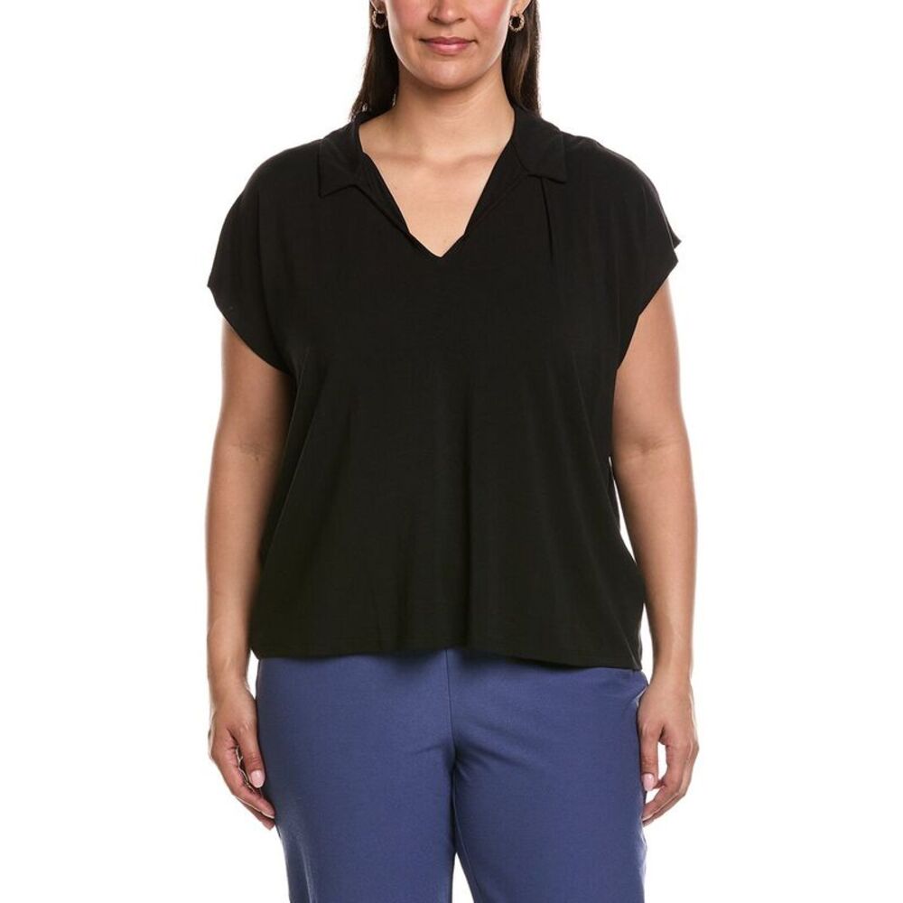 Eileen Fisher Womens Plus Square Top, Black